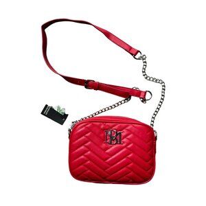 Cute & Fun Badgley Mishka Red Camera Crossbody Bag with Slip Pocket- NWT!